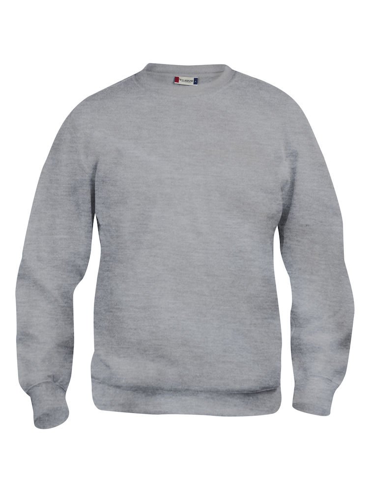 Zichtbaar hoek Modderig Basic sweater Clique 021030 Heren Unisex Dames grijs melange